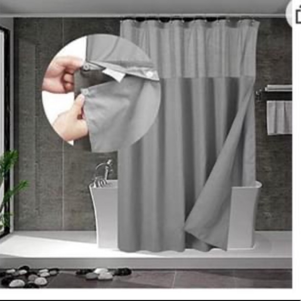 Hotel style shower curtain